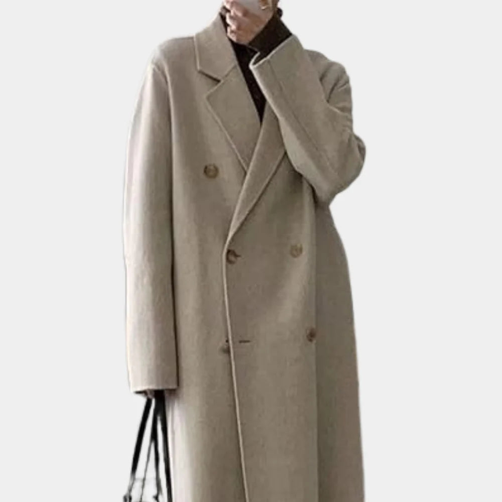 Eleanor - Elegant dobbeltspent lang kåpe med en skreddersydd passform