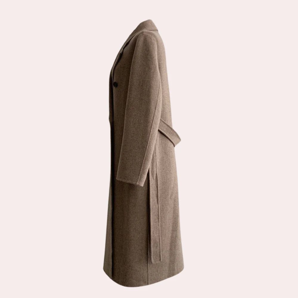 Eleanor - Elegant dobbeltspent lang kåpe med en skreddersydd passform