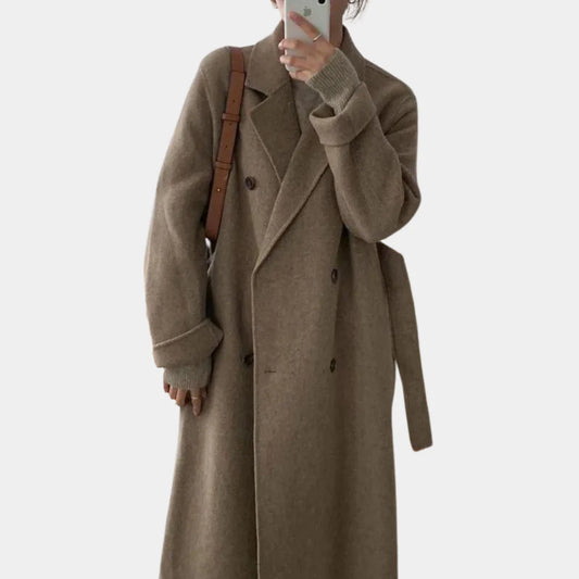 Eleanor - Elegant dobbeltspent lang kåpe med en skreddersydd passform