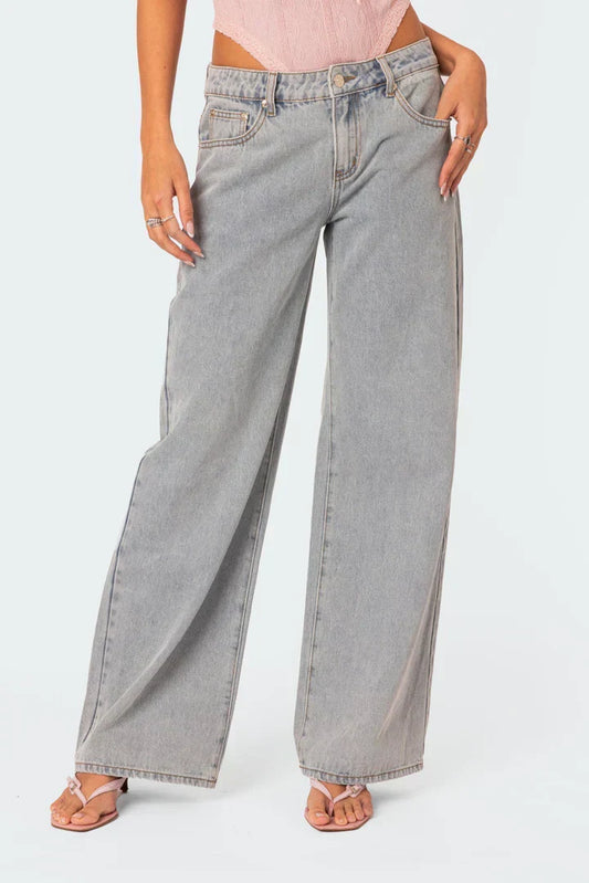 Lina – Jeans med Komfortabel Passform med Elegant Sløyfedetalj