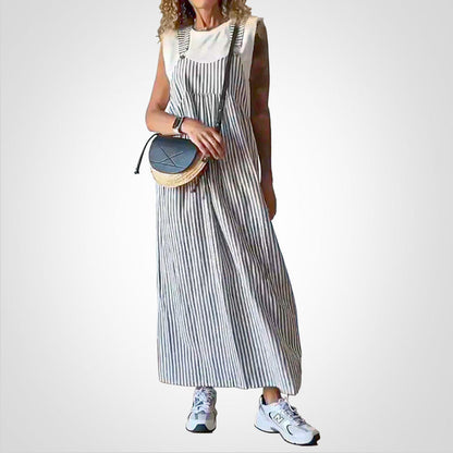 Elena - Uformell Og Stilig Stripete Kjole