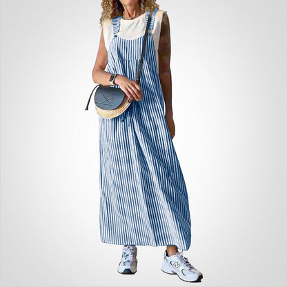 Elena - Uformell Og Stilig Stripete Kjole