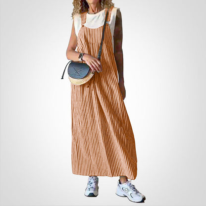 Elena - Uformell Og Stilig Stripete Kjole