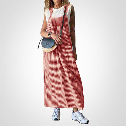 Elena - Uformell Og Stilig Stripete Kjole