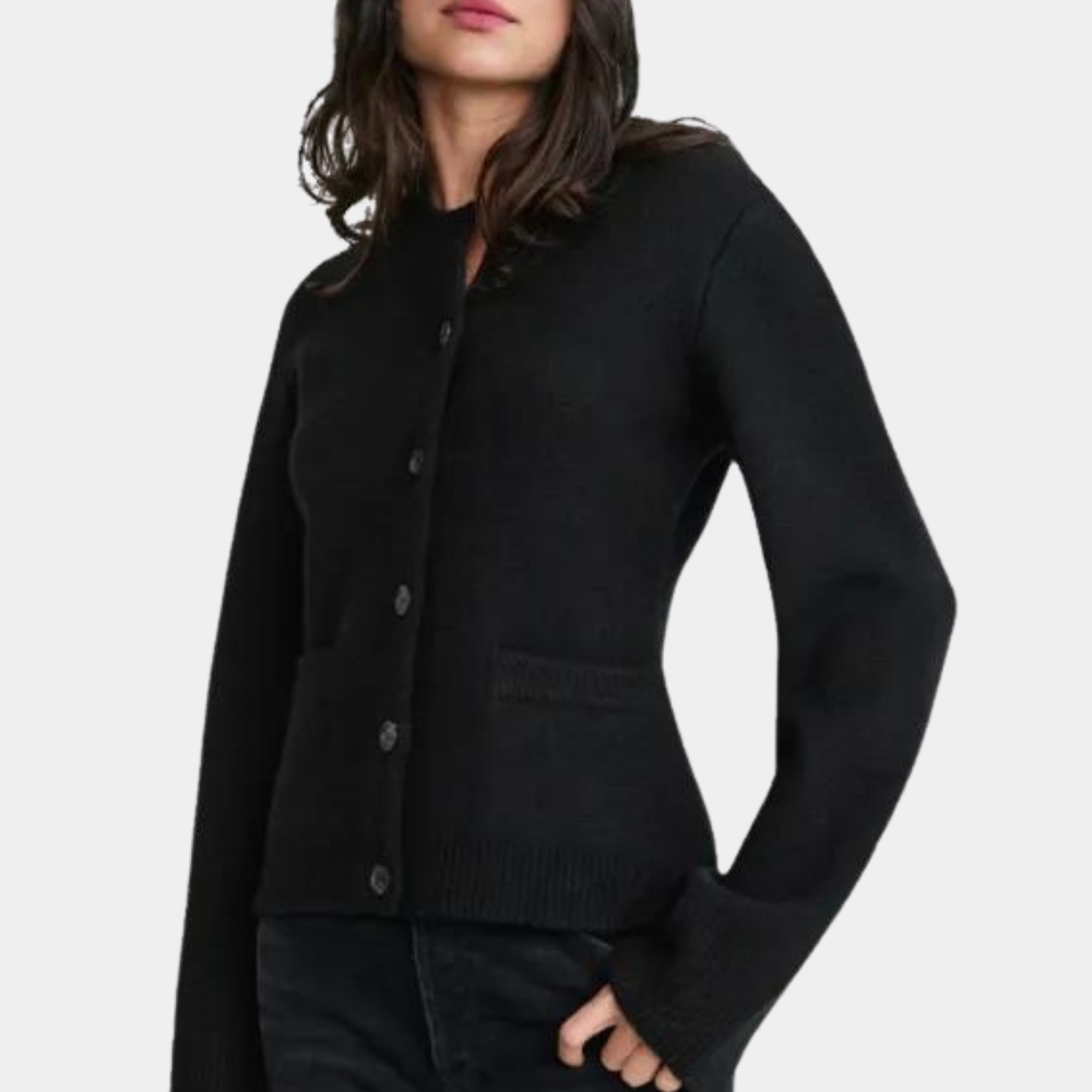 Isla - Skreddersydd button-up cardigan med utsvingte mansjetter