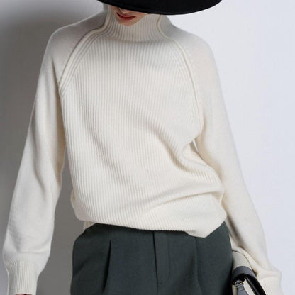 Isabella - Stilig genser med høy krage og lange ermer