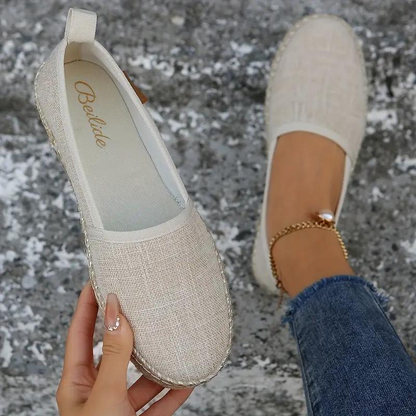 Ella - Klassiske espadrille flater med slip on design