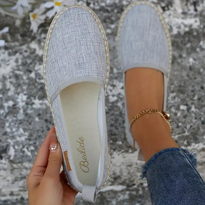 Ella - Klassiske espadrille flater med slip on design