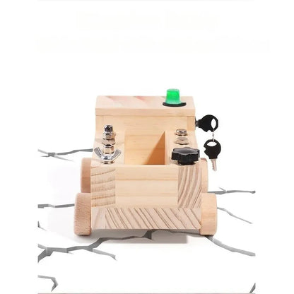 EduPlay - Interaktivt Montessori aktivitetsbord med LED-lys og verktøysett for barn