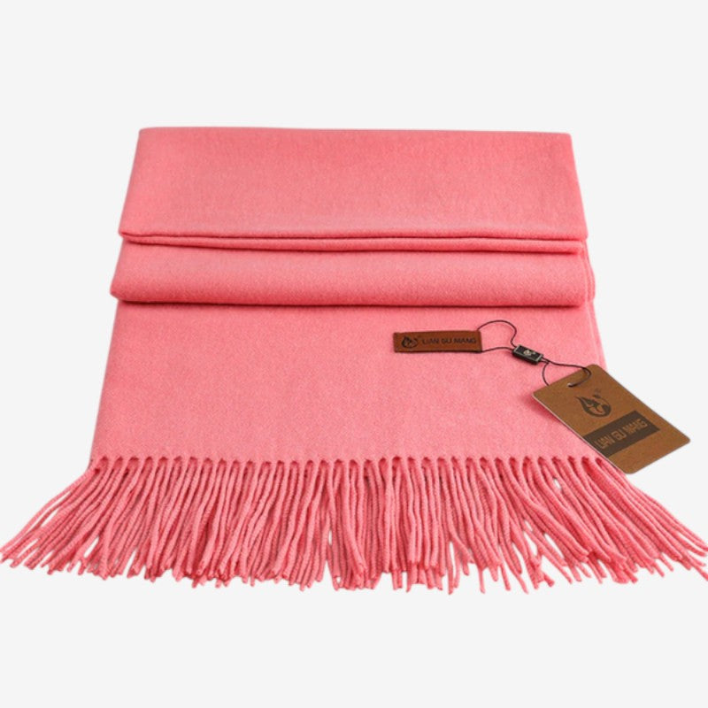 Aveline – Skjerf med Stor Form og Frynsekant-Design