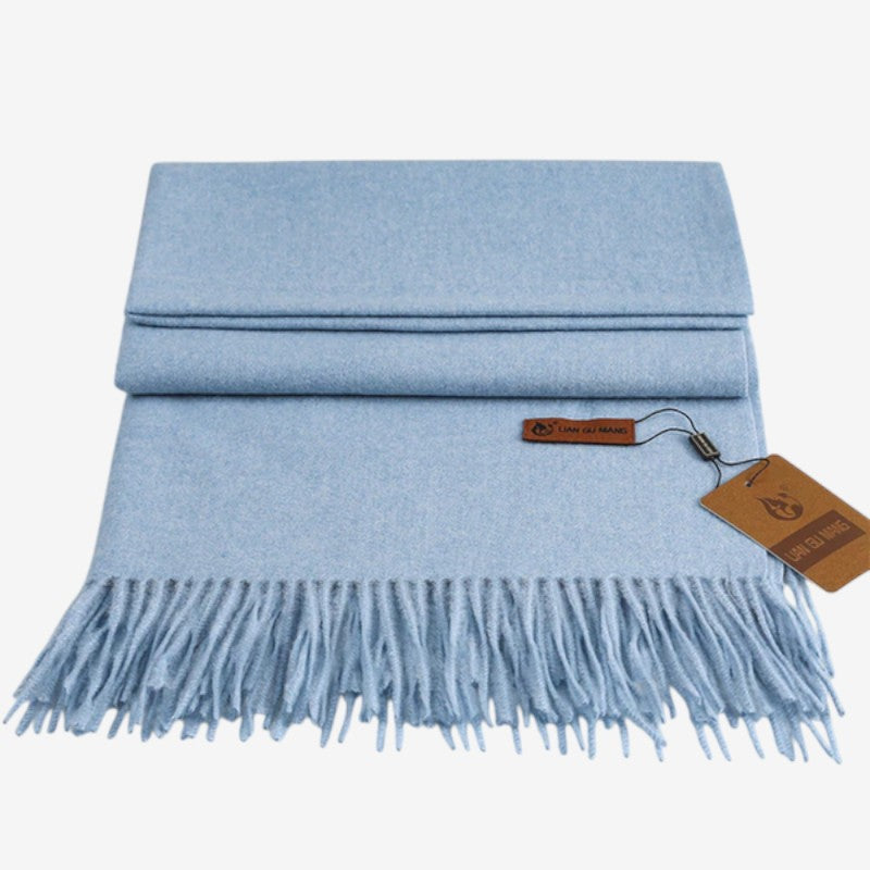 Aveline – Skjerf med Stor Form og Frynsekant-Design