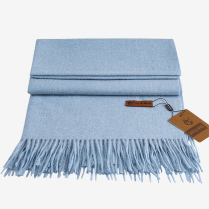 Aveline – Skjerf med Stor Form og Frynsekant-Design