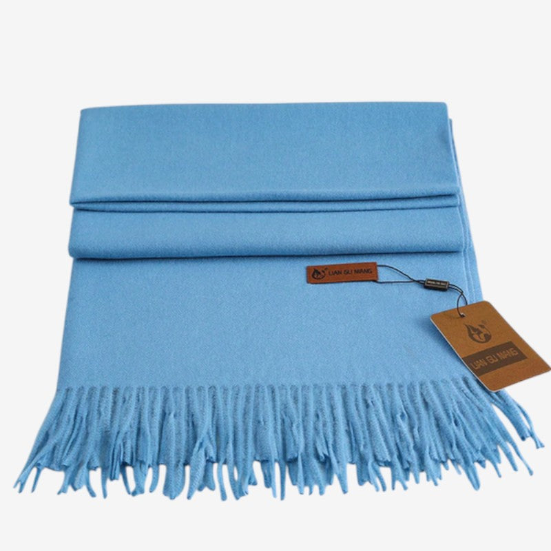 Aveline – Skjerf med Stor Form og Frynsekant-Design