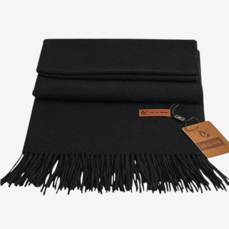 Aveline – Skjerf med Stor Form og Frynsekant-Design