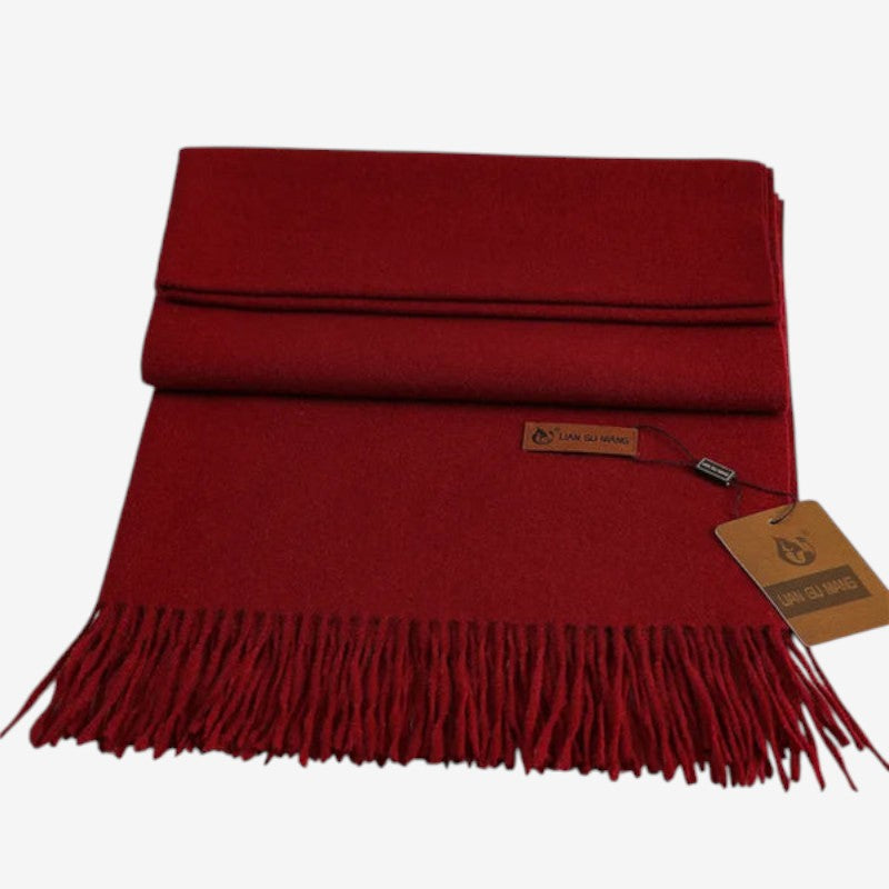 Aveline – Skjerf med Stor Form og Frynsekant-Design