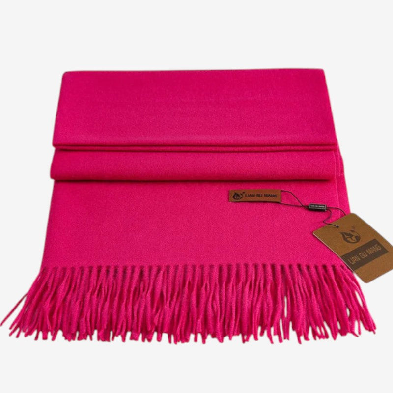 Aveline – Skjerf med Stor Form og Frynsekant-Design