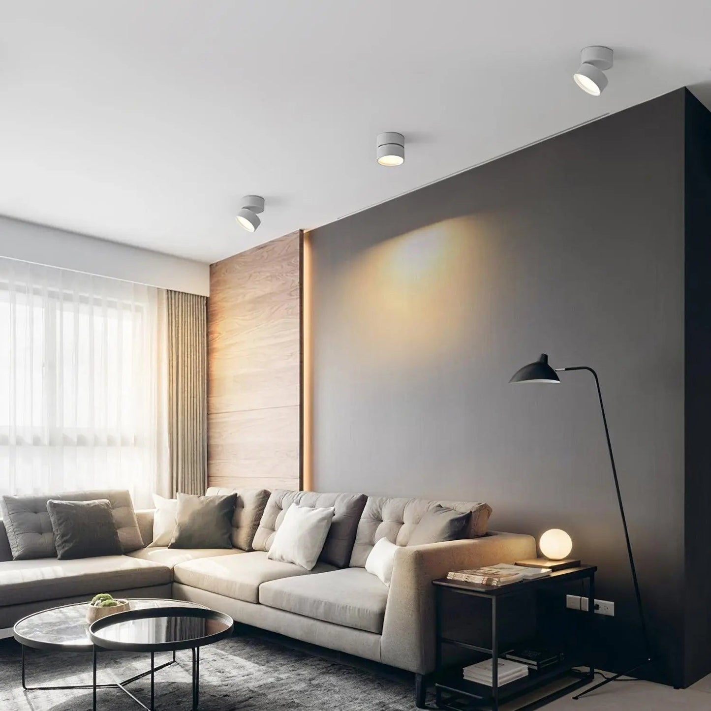 AuraLite - Stilfull taklampe med overflate for moderne interiør