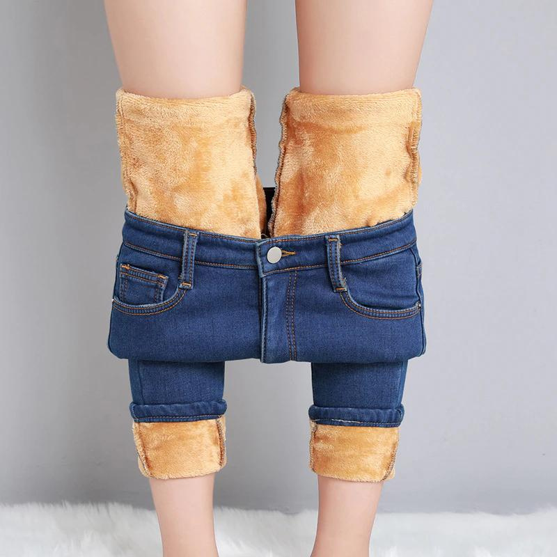 Olivia - Skinny jeans med høy midje og femlommestil