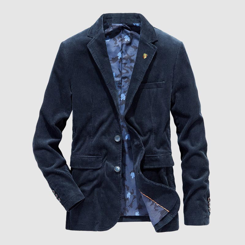 Elio – Slank Passform Blazer med Klassisk Knapp Foran