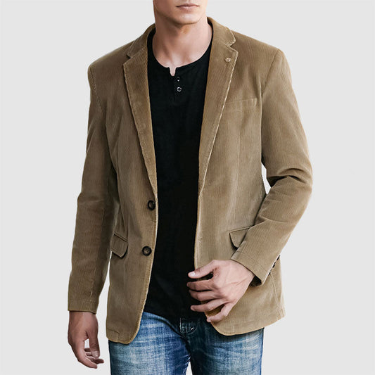 Elio – Slank Passform Blazer med Klassisk Knapp Foran