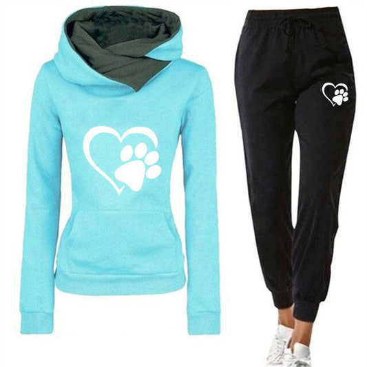 Emilia - Langermet joggedress med poteprint