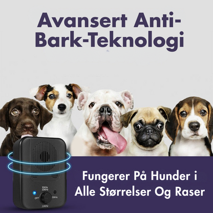 QuietPaw – Oppladbar ultralyd-anti-bjeff-enhet med human lydtrening