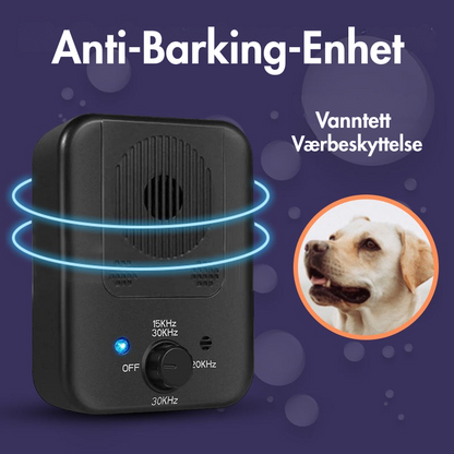 QuietPaw – Oppladbar ultralyd-anti-bjeff-enhet med human lydtrening