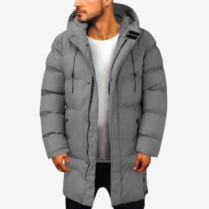 Anders - Lang Jakke med Lange Ermer og Justerbar Hette