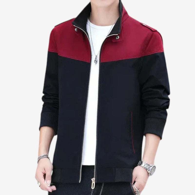 Brandon – Langermet Bomberjakke med Glidelås og Ribbekanter