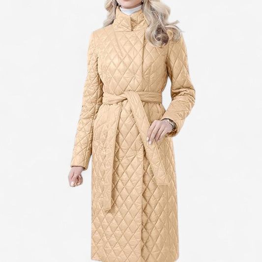 Hedda – Lang Kåpe med Lange Ermer og Belte i Midjen