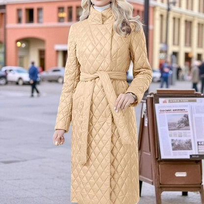 Hedda – Lang Kåpe med Lange Ermer og Belte i Midjen