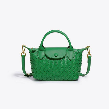 Athena - Kompakt, elegant crossbody-veske med vevd tekstur