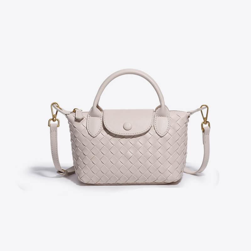 Athena - Kompakt, elegant crossbody-veske med vevd tekstur