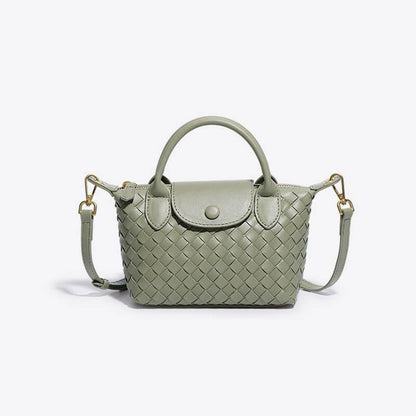 Athena - Kompakt, elegant crossbody-veske med vevd tekstur