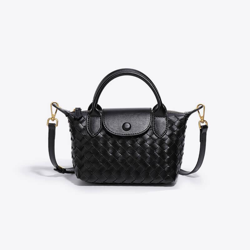 Athena - Kompakt, elegant crossbody-veske med vevd tekstur