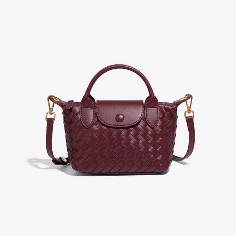 Athena - Kompakt, elegant crossbody-veske med vevd tekstur