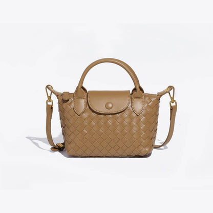 Athena - Kompakt, elegant crossbody-veske med vevd tekstur