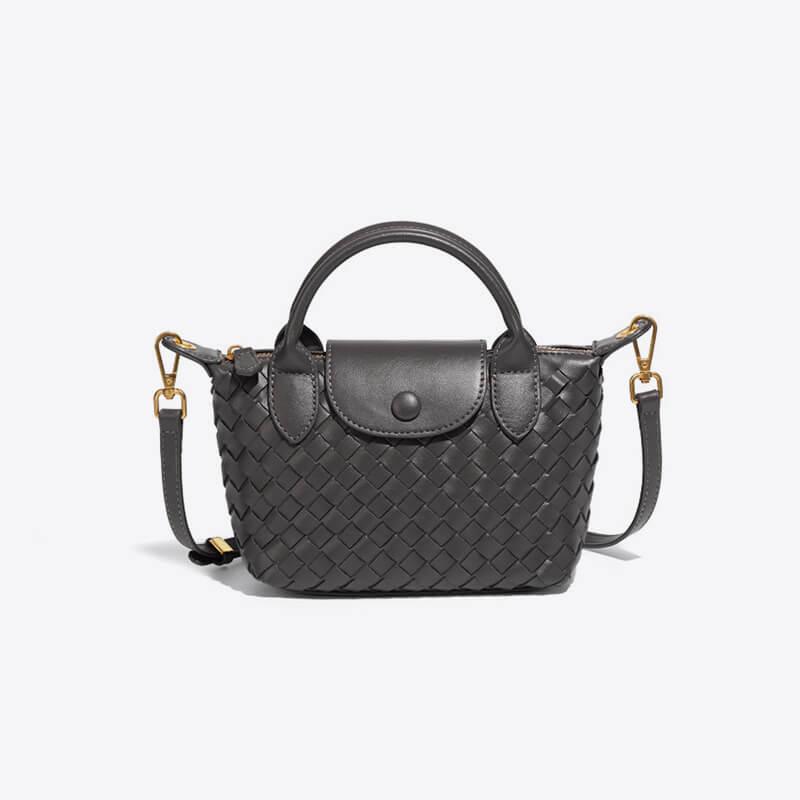 Athena - Kompakt, elegant crossbody-veske med vevd tekstur
