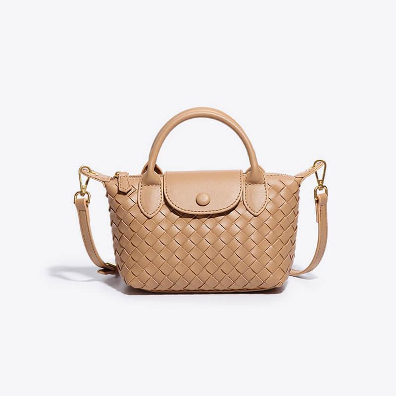 Athena - Kompakt, elegant crossbody-veske med vevd tekstur
