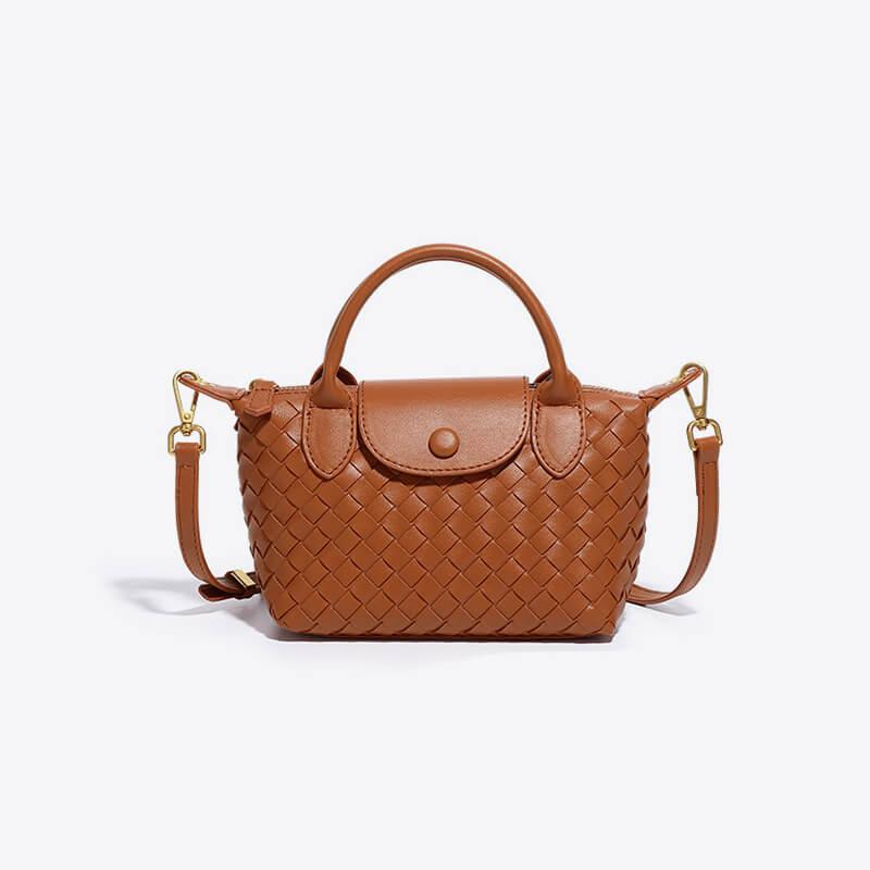 Athena - Kompakt, elegant crossbody-veske med vevd tekstur