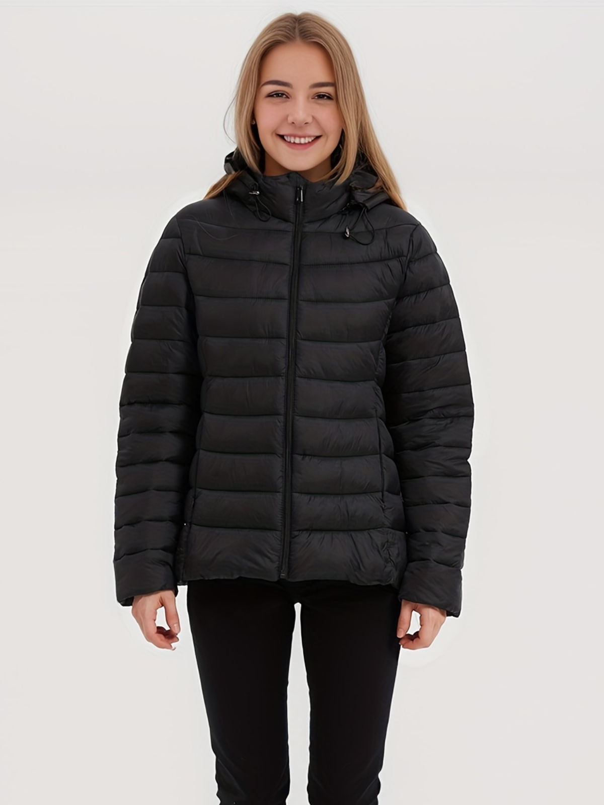 Olivia - Elegant langermet vinterjakke med hette