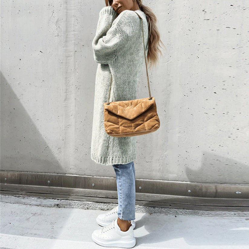 Hanna - Langermet Løs Strikket Cardigan for Komfort og Stil