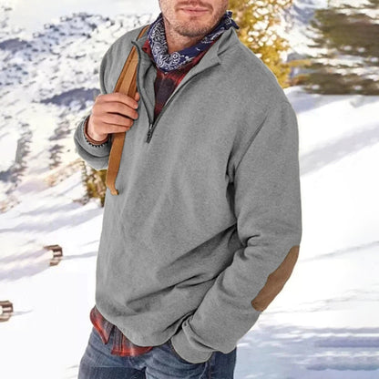 Logan - Genser med avslappet passform med høy krage og kvart glidelås