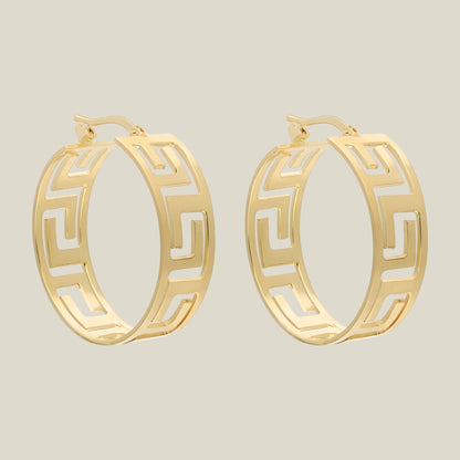 Emily - Elegant Gresk-Inspirert Øredobber med Delikat Design-1