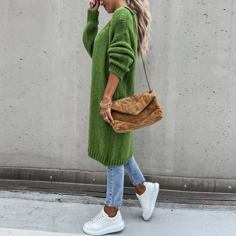 Hanna - Langermet Løs Strikket Cardigan for Komfort og Stil