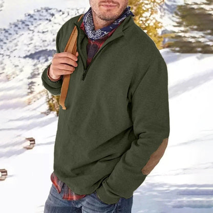 Logan - Genser med avslappet passform med høy krage og kvart glidelås