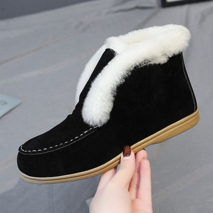 ChillStep - Ankelstøvler i semsket skinn med pelsfôr