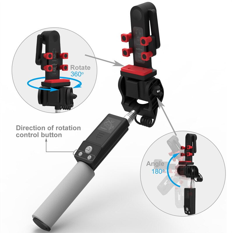 LinaCapture - smart 360-graders selfiepinne med Bluetooth og uttrekkbar arm