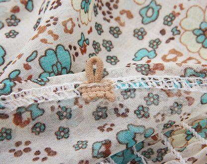 Isabella - Flytende maxikjole med detaljert mønster og rynket midje