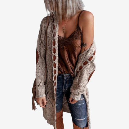 Natalie – Hettecardigan med Lange Ermer og Ribbestruktur